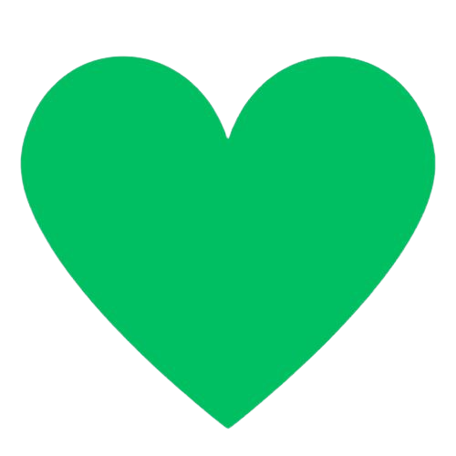 緑色のハートの画像